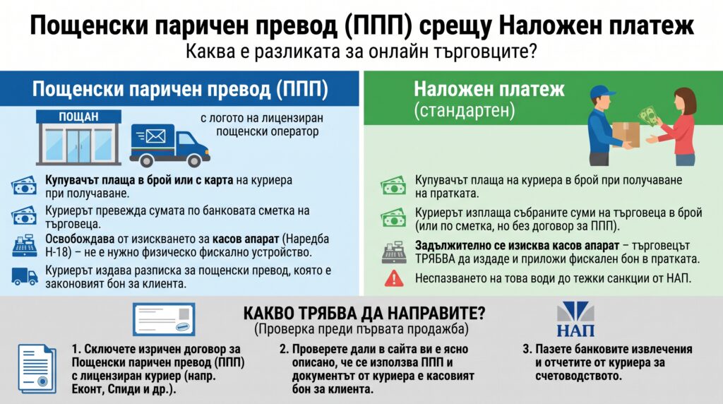 Пощенски паричен превод срещу Наложен платеж